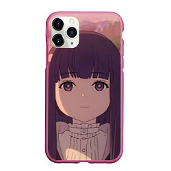 Чехол iPhone 11 Pro матовый Sousou no Frieren Ферн cute face, цвет: 3D-малиновый