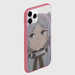 Чехол iPhone 11 Pro матовый Фрирен: Взгляд в сторону, цвет: 3D-малиновый — фото 2