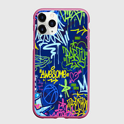 Чехол iPhone 11 Pro матовый Урбанизм и граффити