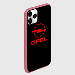 Чехол iPhone 11 Pro матовый Opel red logo auto, цвет: 3D-малиновый — фото 2