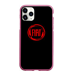 Чехол iPhone 11 Pro матовый FIAT logo red