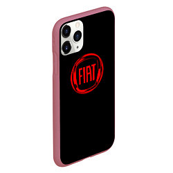 Чехол iPhone 11 Pro матовый FIAT logo red, цвет: 3D-малиновый — фото 2