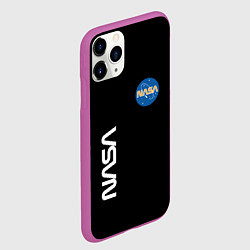Чехол iPhone 11 Pro матовый NASA logo usa space, цвет: 3D-фиолетовый — фото 2