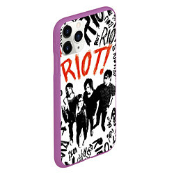 Чехол iPhone 11 Pro матовый Paramore - riot, цвет: 3D-фиолетовый — фото 2