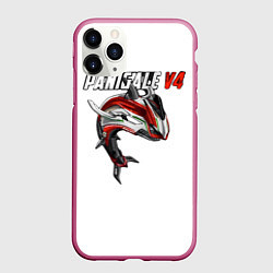 Чехол iPhone 11 Pro матовый Ducati Panigale V4 shark, цвет: 3D-малиновый