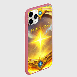 Чехол iPhone 11 Pro матовый Elden Ring лого и волшебное золотое кольцо, цвет: 3D-малиновый — фото 2