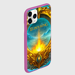 Чехол iPhone 11 Pro матовый Elden Ring золотое кольцо и зимний холод, цвет: 3D-фиолетовый — фото 2