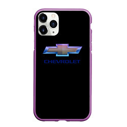 Чехол iPhone 11 Pro матовый Chevrolet logo neon