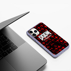 Чехол iPhone 11 Pro матовый Doom x Farcry, цвет: 3D-светло-сиреневый — фото 2