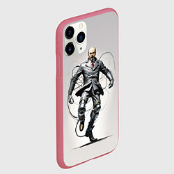 Чехол iPhone 11 Pro матовый Танцующий кибер Ленин - нейросеть, цвет: 3D-малиновый — фото 2