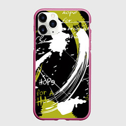 Чехол iPhone 11 Pro матовый Надписи на стене, цвет: 3D-малиновый