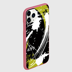 Чехол iPhone 11 Pro матовый Надписи на стене, цвет: 3D-малиновый — фото 2