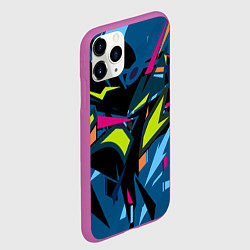 Чехол iPhone 11 Pro матовый Настоящая абстракция, цвет: 3D-фиолетовый — фото 2