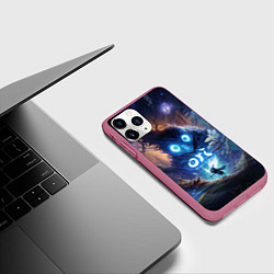 Чехол iPhone 11 Pro матовый Ku Ori and the Will of the Wisps, цвет: 3D-малиновый — фото 2