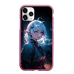 Чехол iPhone 11 Pro матовый Сильфи - лунный свет - Mushoku tensei, цвет: 3D-малиновый