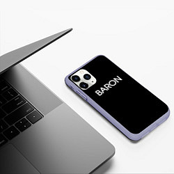 Чехол iPhone 11 Pro матовый Барон baron, цвет: 3D-светло-сиреневый — фото 2