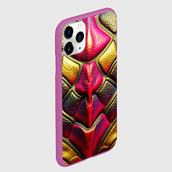 Чехол iPhone 11 Pro матовый Объемная текстурная кожа, цвет: 3D-фиолетовый — фото 2