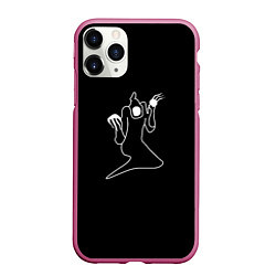 Чехол iPhone 11 Pro матовый Kizaru white logo