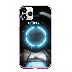 Чехол iPhone 11 Pro матовый Portal logo game, цвет: 3D-розовый