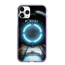 Чехол iPhone 11 Pro матовый Portal logo game, цвет: 3D-светло-сиреневый