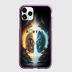 Чехол iPhone 11 Pro матовый Люди в портале