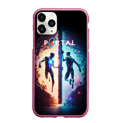 Чехол iPhone 11 Pro матовый Portal люди в прыжке