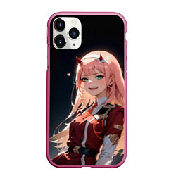 Чехол iPhone 11 Pro матовый Милый во франксе - zero two