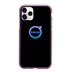 Чехол iPhone 11 Pro матовый Volvo neon logo