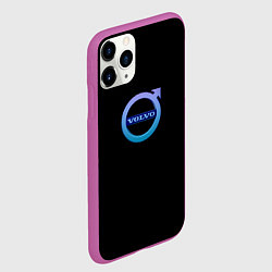Чехол iPhone 11 Pro матовый Volvo neon logo, цвет: 3D-фиолетовый — фото 2