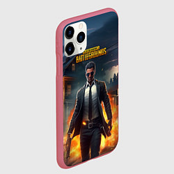 Чехол iPhone 11 Pro матовый PUBG персонаж после взрыва, цвет: 3D-малиновый — фото 2