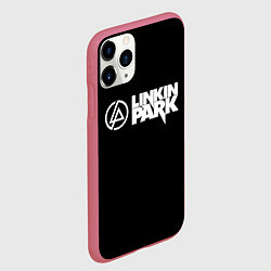 Чехол iPhone 11 Pro матовый Linkin park logo rock music, цвет: 3D-малиновый — фото 2