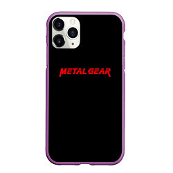 Чехол iPhone 11 Pro матовый Metal gear red logo, цвет: 3D-фиолетовый