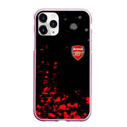 Чехол iPhone 11 Pro матовый Arsenal spash, цвет: 3D-розовый