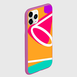 Чехол iPhone 11 Pro матовый Разные формы, цвет: 3D-фиолетовый — фото 2