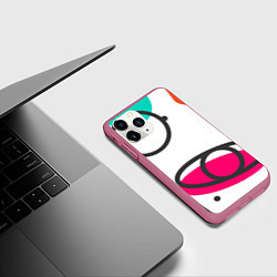 Чехол iPhone 11 Pro матовый Формы цвета, цвет: 3D-малиновый — фото 2