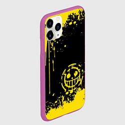 Чехол iPhone 11 Pro матовый Трафальгар Д Ватер Ло прозвище пират, цвет: 3D-фиолетовый — фото 2