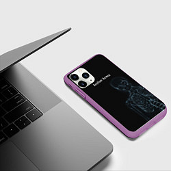 Чехол iPhone 11 Pro матовый Broken bones, цвет: 3D-фиолетовый — фото 2