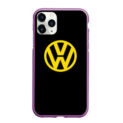 Чехол iPhone 11 Pro матовый Volkswagen logo yellow