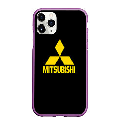 Чехол iPhone 11 Pro матовый Mitsubishi logo yelow