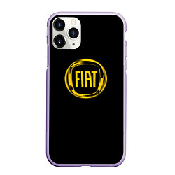 Чехол iPhone 11 Pro матовый FIAT logo yelow