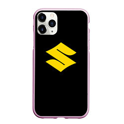 Чехол iPhone 11 Pro матовый Suzuki logo yellow, цвет: 3D-розовый