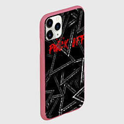 Чехол iPhone 11 Pro матовый F*ck off, цвет: 3D-малиновый — фото 2