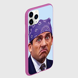 Чехол iPhone 11 Pro матовый Prison mike офис, цвет: 3D-фиолетовый — фото 2