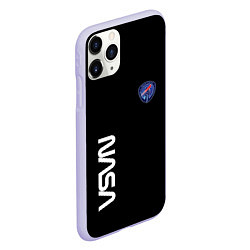 Чехол iPhone 11 Pro матовый Nasa space steel, цвет: 3D-светло-сиреневый — фото 2