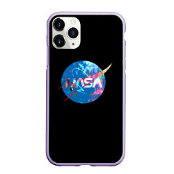 Чехол iPhone 11 Pro матовый NASA космическое лого