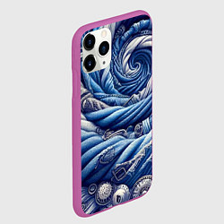 Чехол iPhone 11 Pro матовый Denim funnel - fashion trend, цвет: 3D-фиолетовый — фото 2