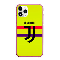 Чехол iPhone 11 Pro матовый Juventus sport line, цвет: 3D-малиновый