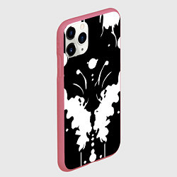 Чехол iPhone 11 Pro матовый Тест Роршаха - психоделика, цвет: 3D-малиновый — фото 2