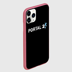 Чехол iPhone 11 Pro матовый Portal 2 logo, цвет: 3D-малиновый — фото 2