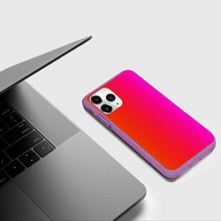 Чехол iPhone 11 Pro матовый Лучезарное сияние, цвет: 3D-фиолетовый — фото 2